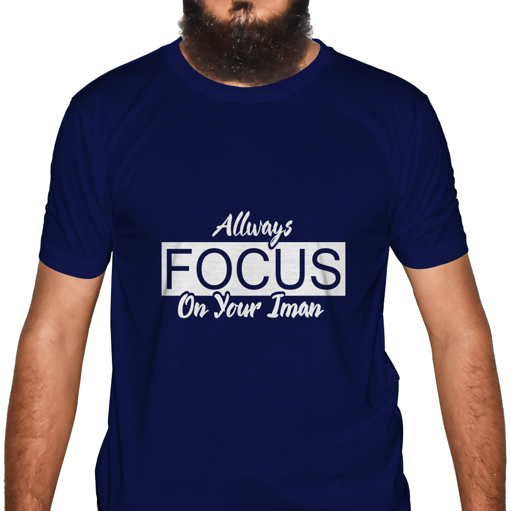 Focus On Your Iman Half Sleeve Islamic T-Shirt Price in USA