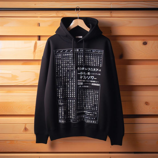 Mens Printed APL Hoodie GRMPRAPL12 - Black