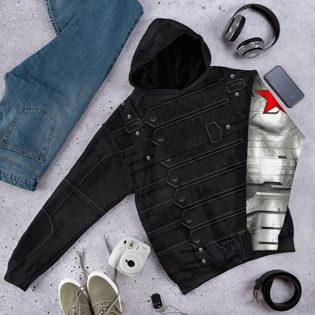 Klothek 3D Mrvl Bucky Barnes Winter Soldier Custom Tshirt Hoodie Ap | Price in USA, Best Quality