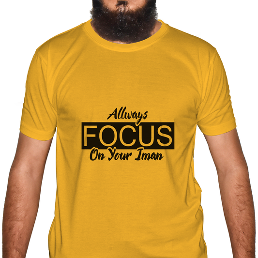 Focus On Your Iman Half Sleeve Islamic T-Shirt Price in USA