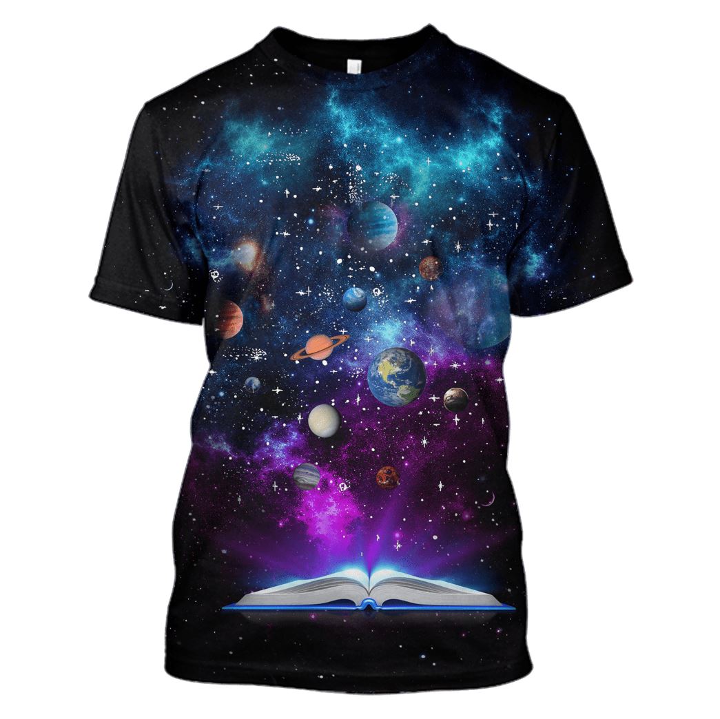 Klothek All planets in the universe from a book Custom T-shirt - Ho | Price in USA, Best Quality