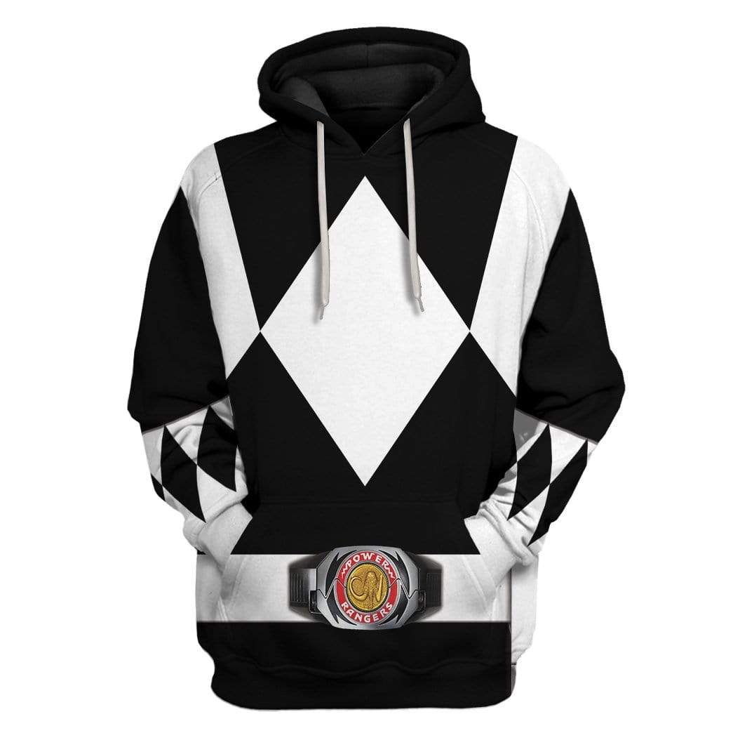 Klothek Cosplay Black MIGHTY MORPHIN Power Ranger Custom T-Shirts H | Price in USA, Best Quality