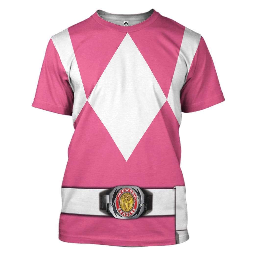 Klothek Cosplay Pink MIGHTY MORPHIN Power Ranger Custom T-Shirts Ho | Price in USA, Best Quality