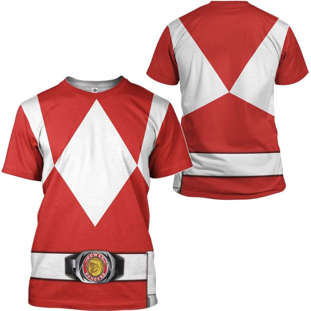 Klothek Cosplay Red MIGHTY MORPHIN Power Ranger Custom T-Shirts Hoo | Price in USA, Best Quality