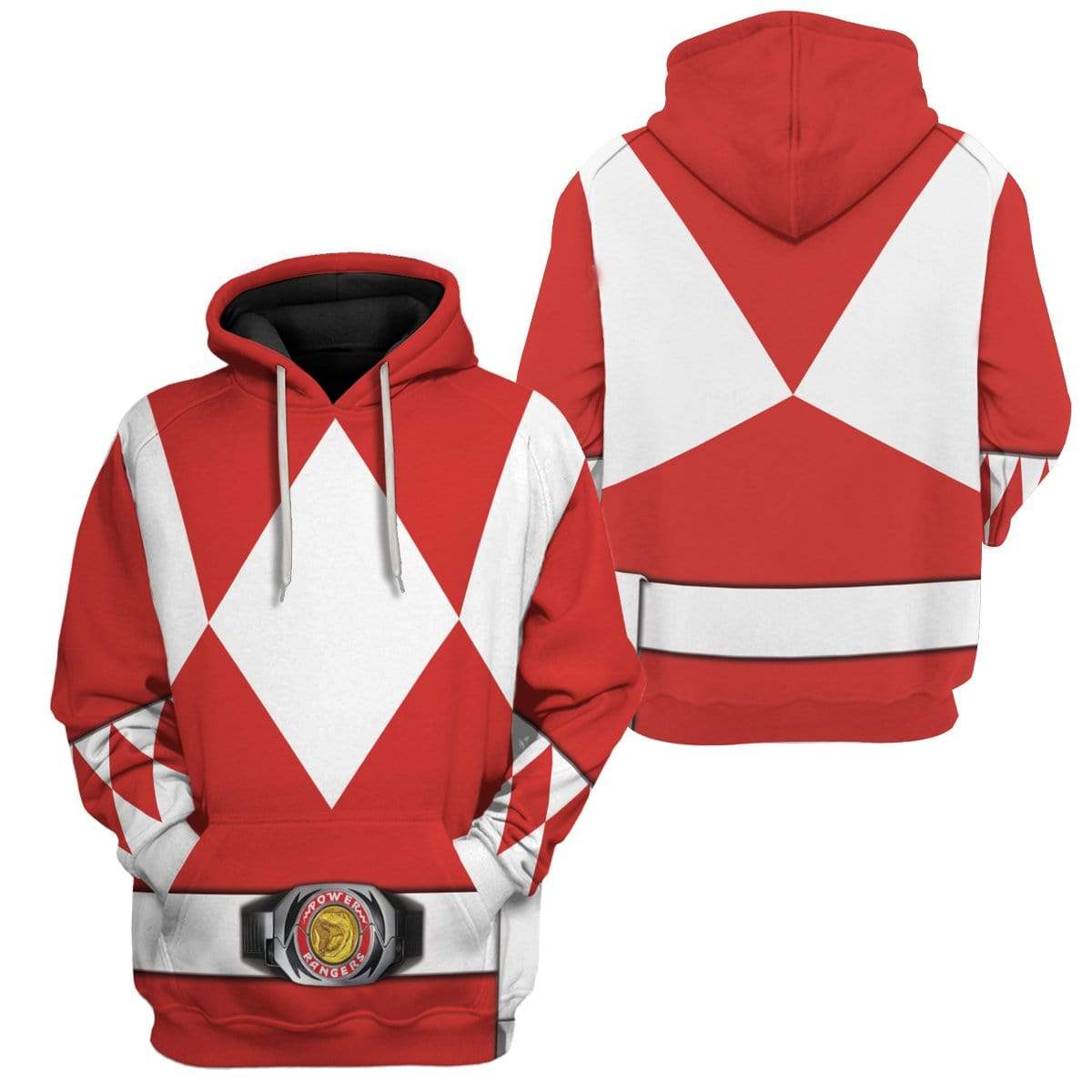 Klothek Cosplay Red MIGHTY MORPHIN Power Ranger Custom T-Shirts Hoo | Price in USA, Best Quality