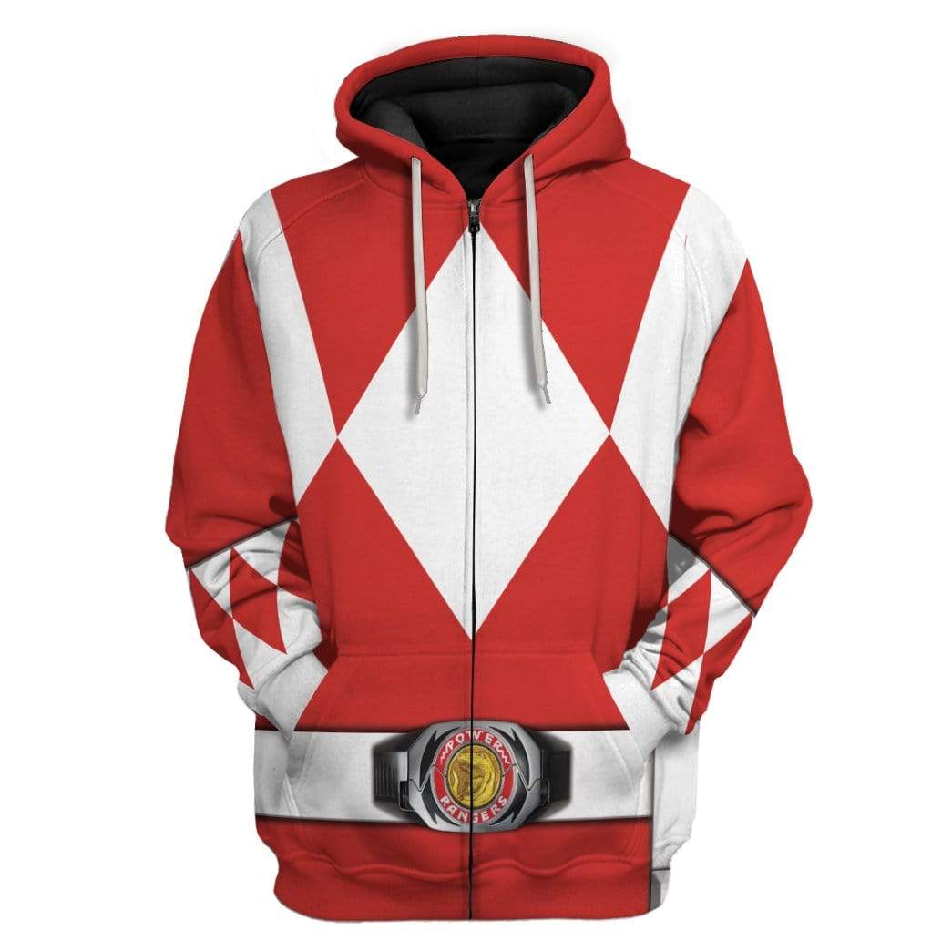 Klothek Cosplay Red MIGHTY MORPHIN Power Ranger Custom T-Shirts Hoo | Price in USA, Best Quality