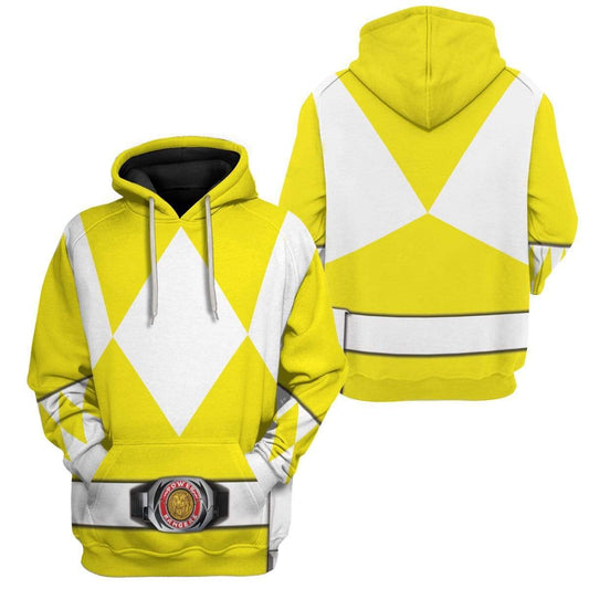 Klothek Cosplay Yellow MIGHTY MORPHIN Power Ranger Custom T-Shirts | Price in USA, Best Quality