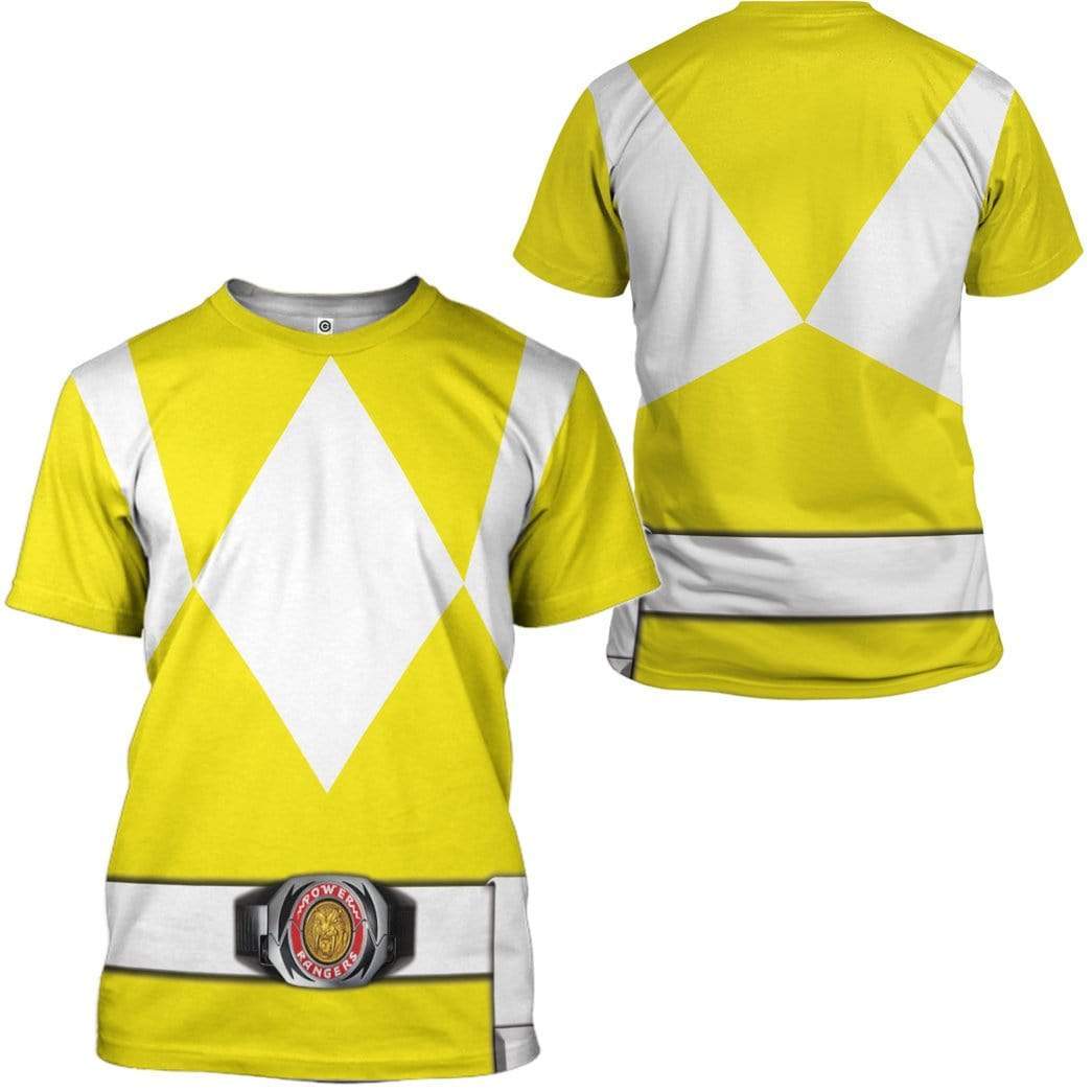 Klothek Cosplay Yellow MIGHTY MORPHIN Power Ranger Custom T-Shirts | Price in USA, Best Quality