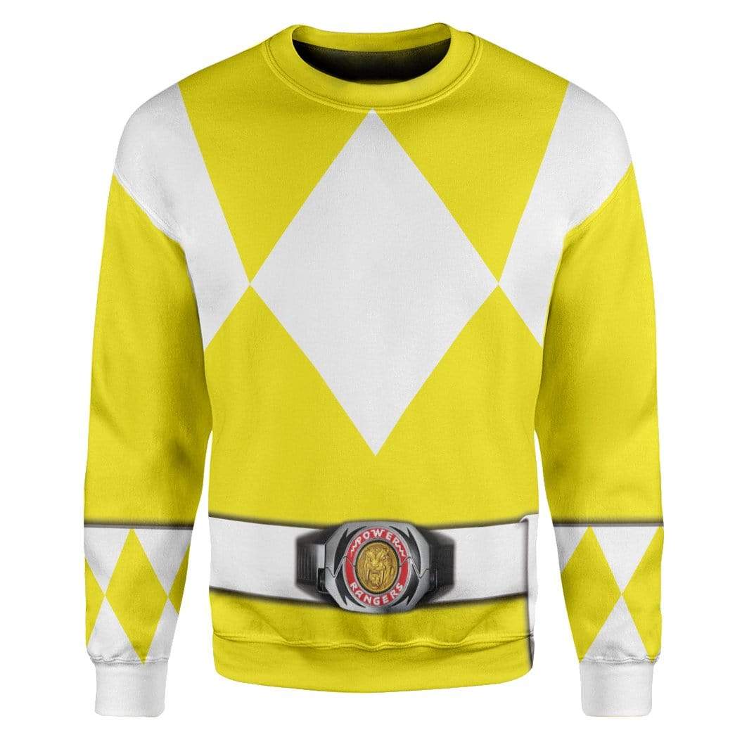 Klothek Cosplay Yellow MIGHTY MORPHIN Power Ranger Custom T-Shirts | Price in USA, Best Quality