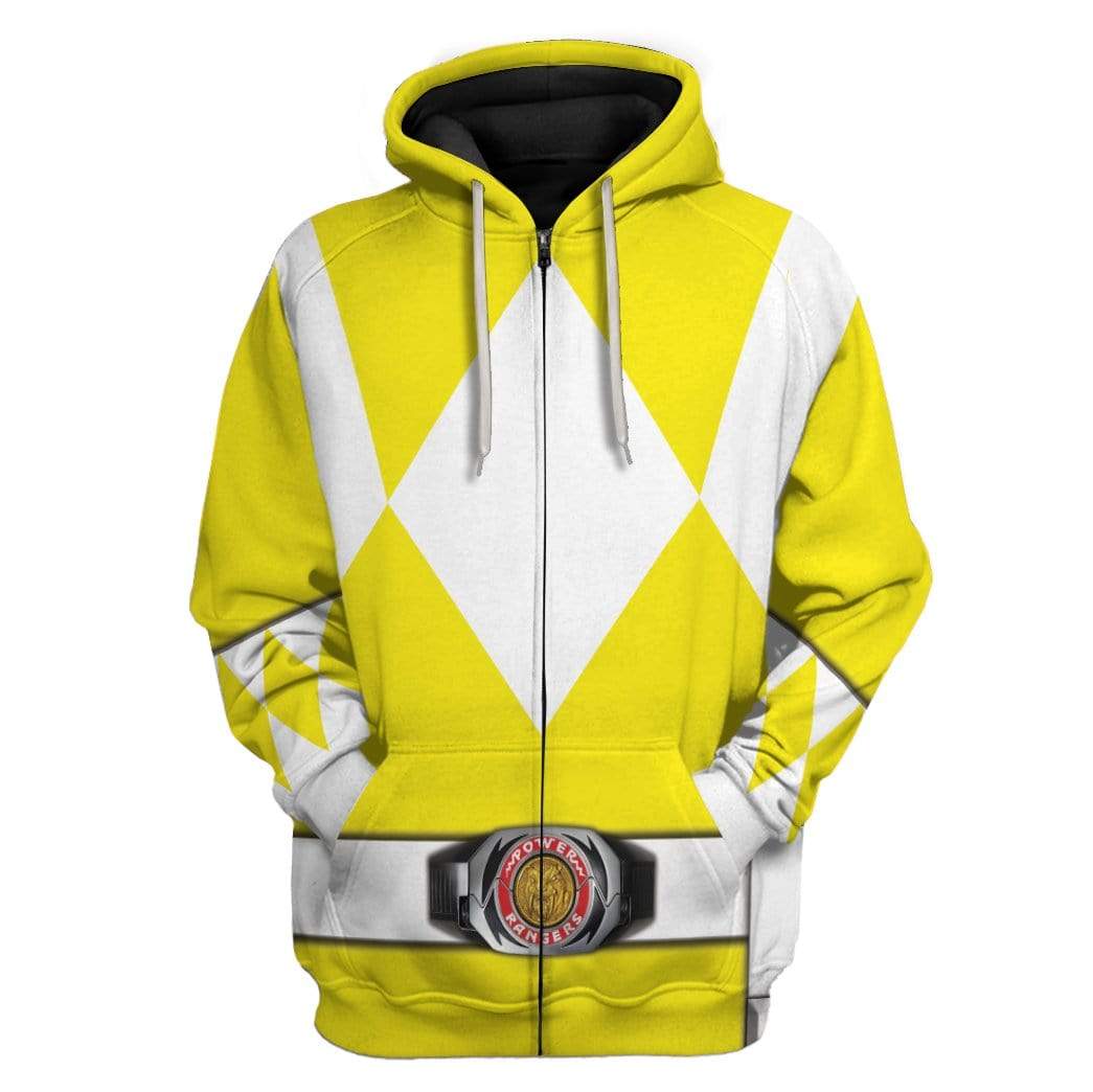 Klothek Cosplay Yellow MIGHTY MORPHIN Power Ranger Custom T-Shirts | Price in USA, Best Quality