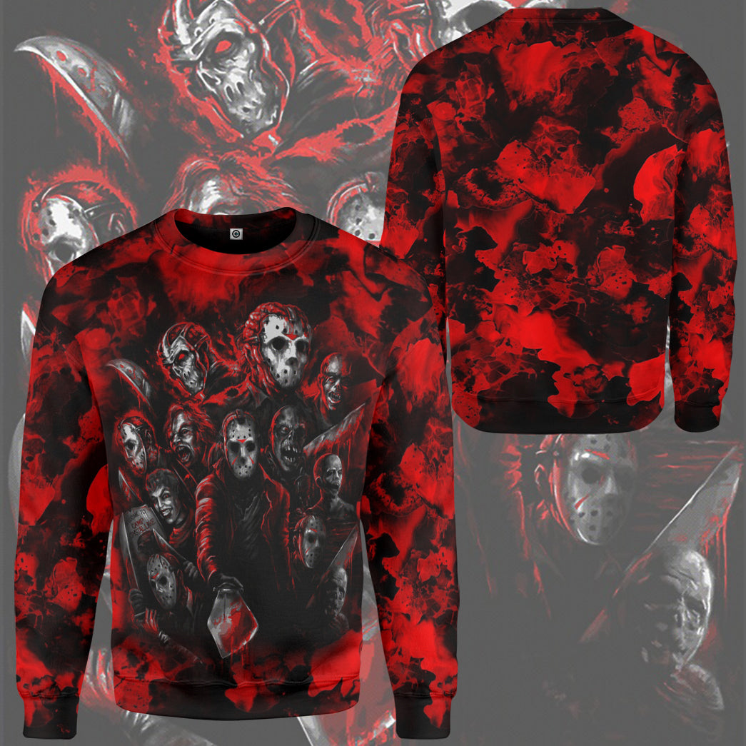 Klothek 3D Horror Characters Squad Custom Tshirt Hoodie Apparel | Price in USA, Best Quality