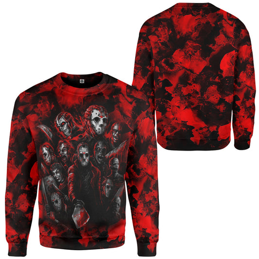 Klothek 3D Horror Characters Squad Custom Tshirt Hoodie Apparel | Price in USA, Best Quality