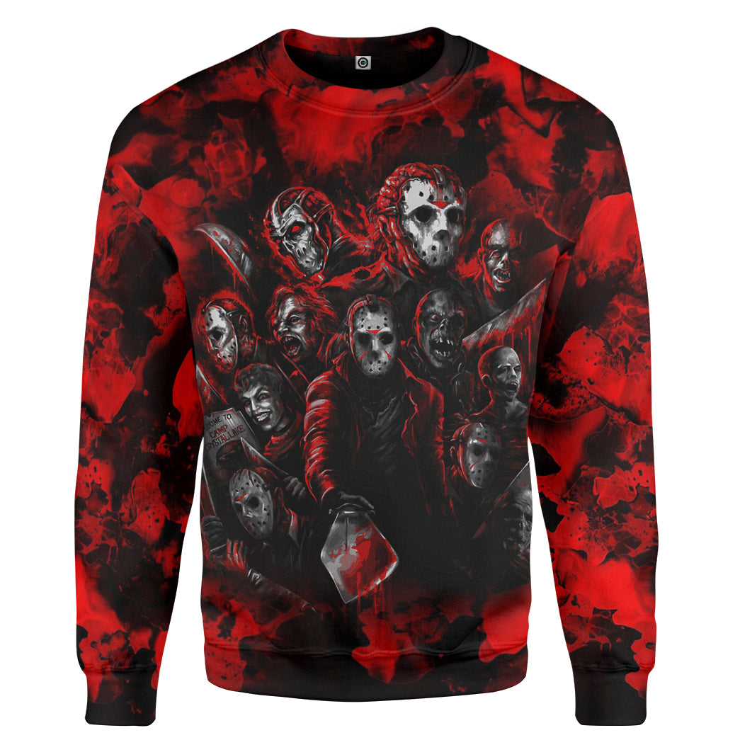 Klothek 3D Horror Characters Squad Custom Tshirt Hoodie Apparel | Price in USA, Best Quality