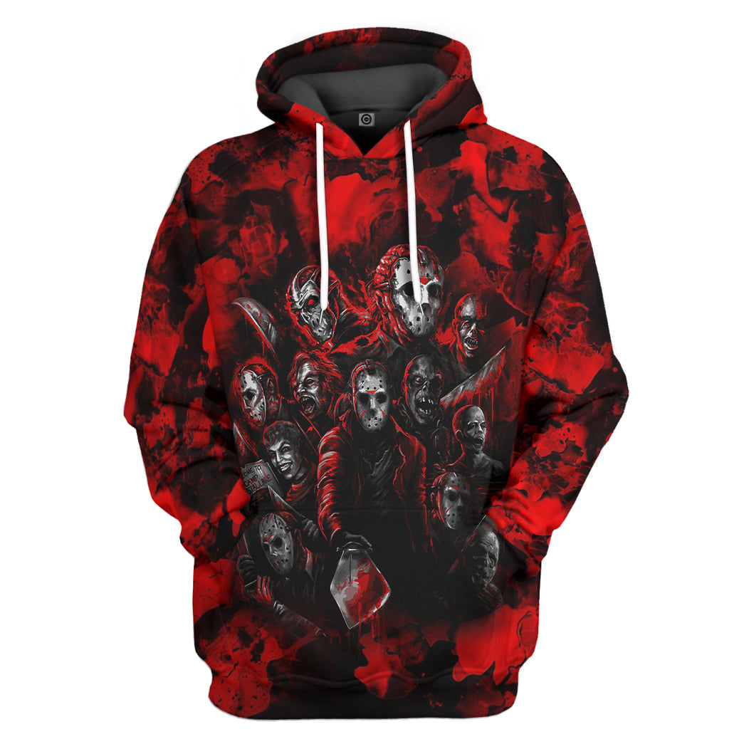 Klothek 3D Horror Characters Squad Custom Tshirt Hoodie Apparel | Price in USA, Best Quality