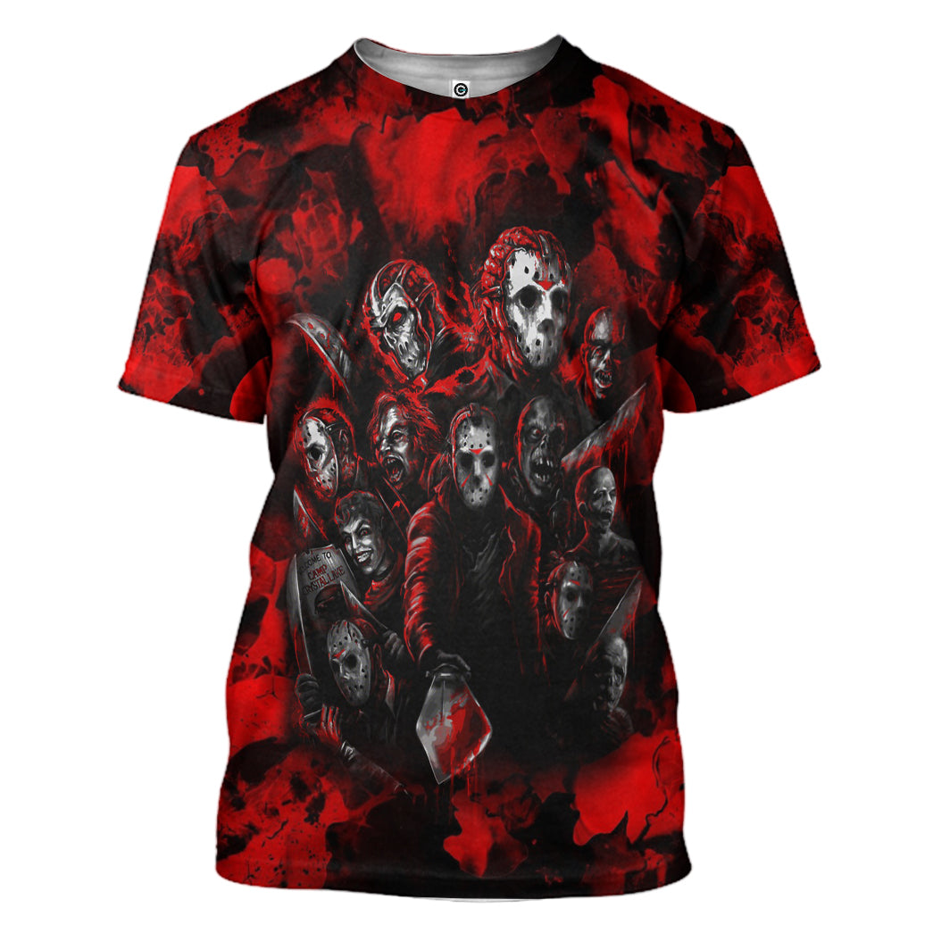 Klothek 3D Horror Characters Squad Custom Tshirt Hoodie Apparel | Price in USA, Best Quality