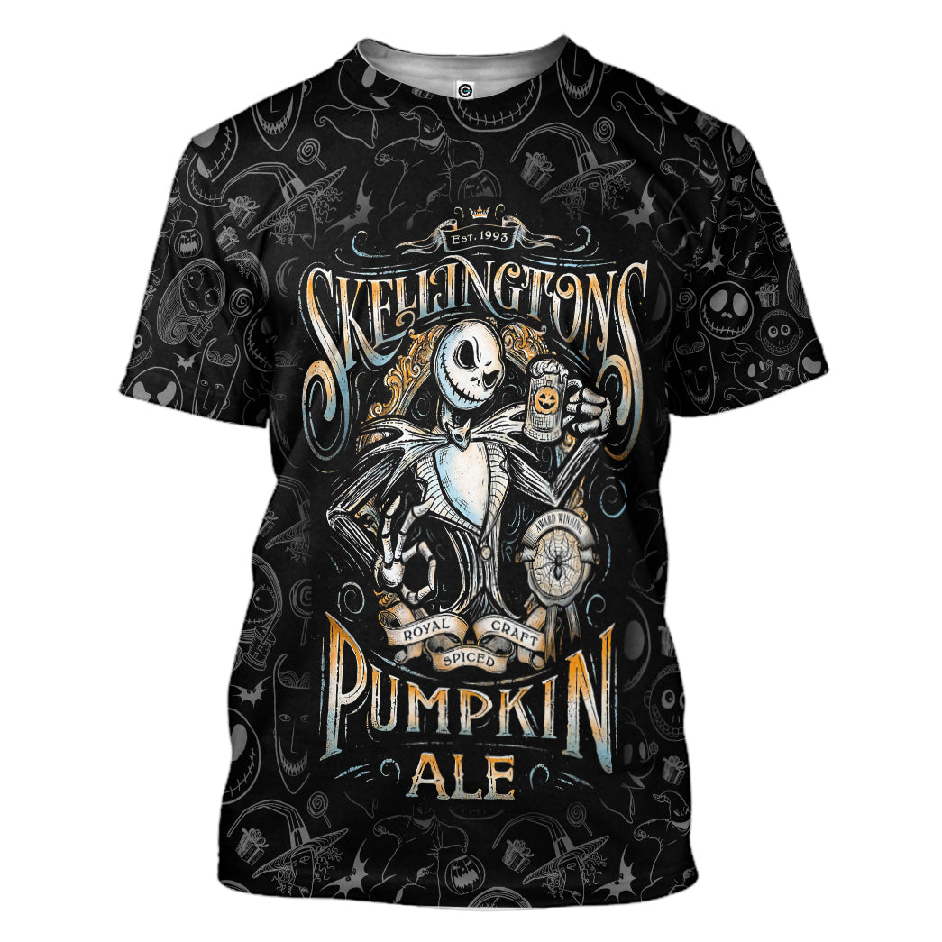 Klothek 3D Jack Skellingtons Pumpkin Royal Craft Ale Custom Tshirt | Price in USA, Best Quality