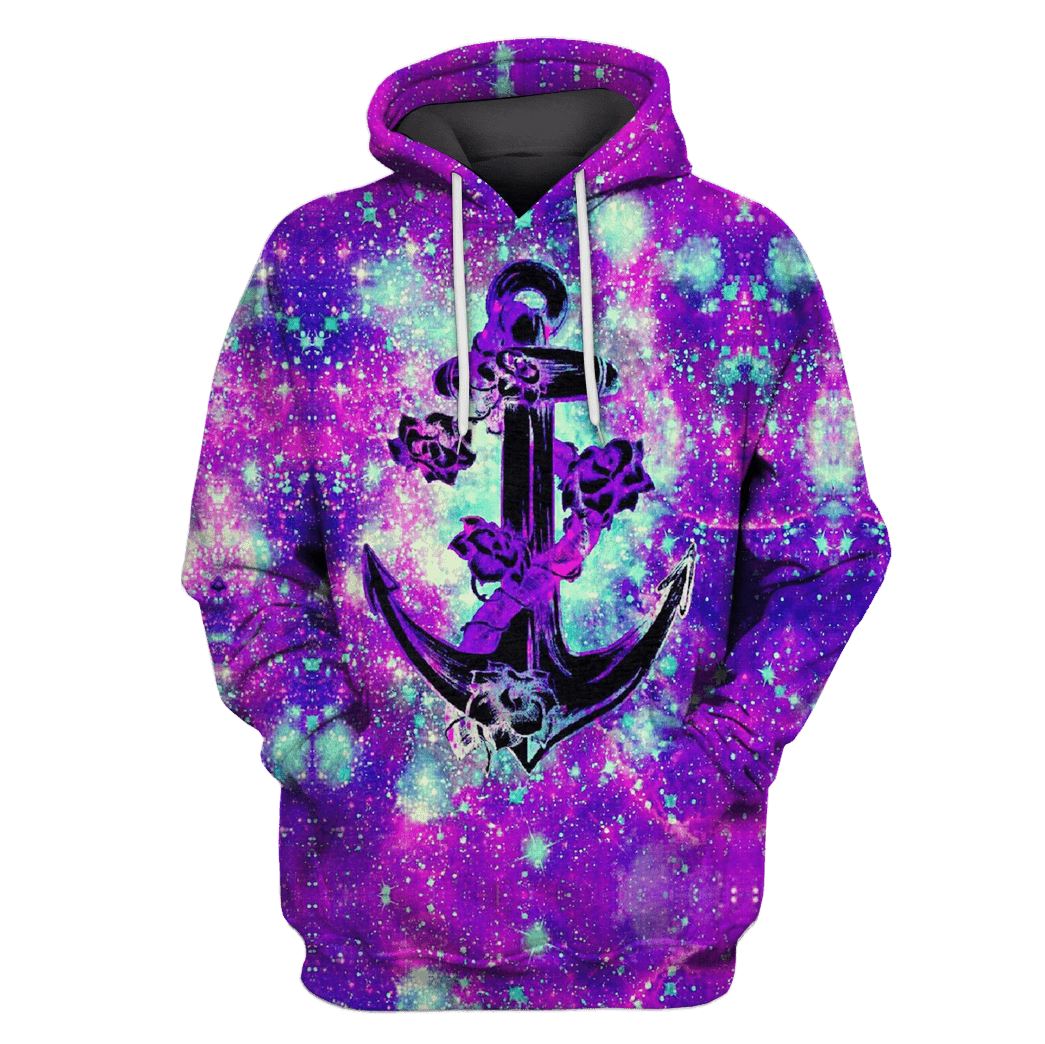 Klothek Galaxy Anchor Hoodies T-Shirt Apparel | Price in USA, Best Quality