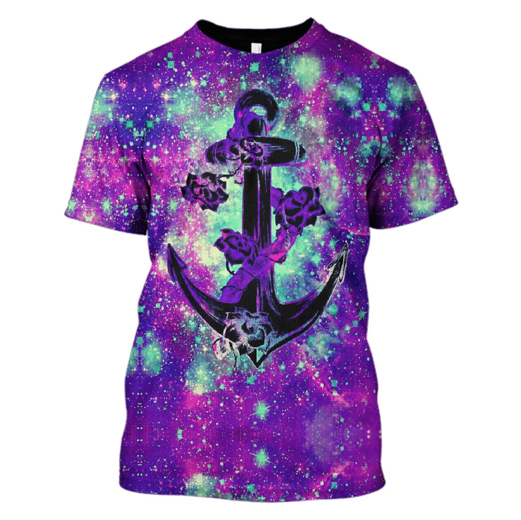 Klothek Galaxy Anchor Hoodies T-Shirt Apparel | Price in USA, Best Quality