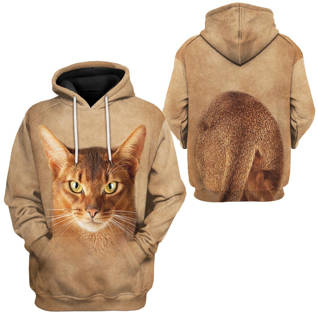 Klothek 3D Abyssinian Cat Tshirt Hoodie Apparel | Price in USA, Best Quality