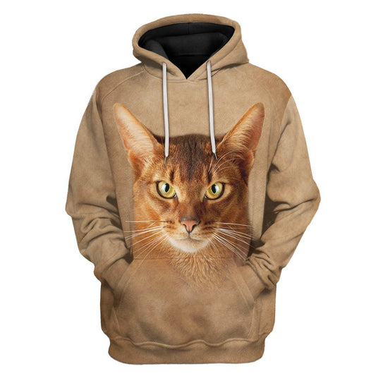 Klothek 3D Abyssinian Cat Tshirt Hoodie Apparel | Price in USA, Best Quality