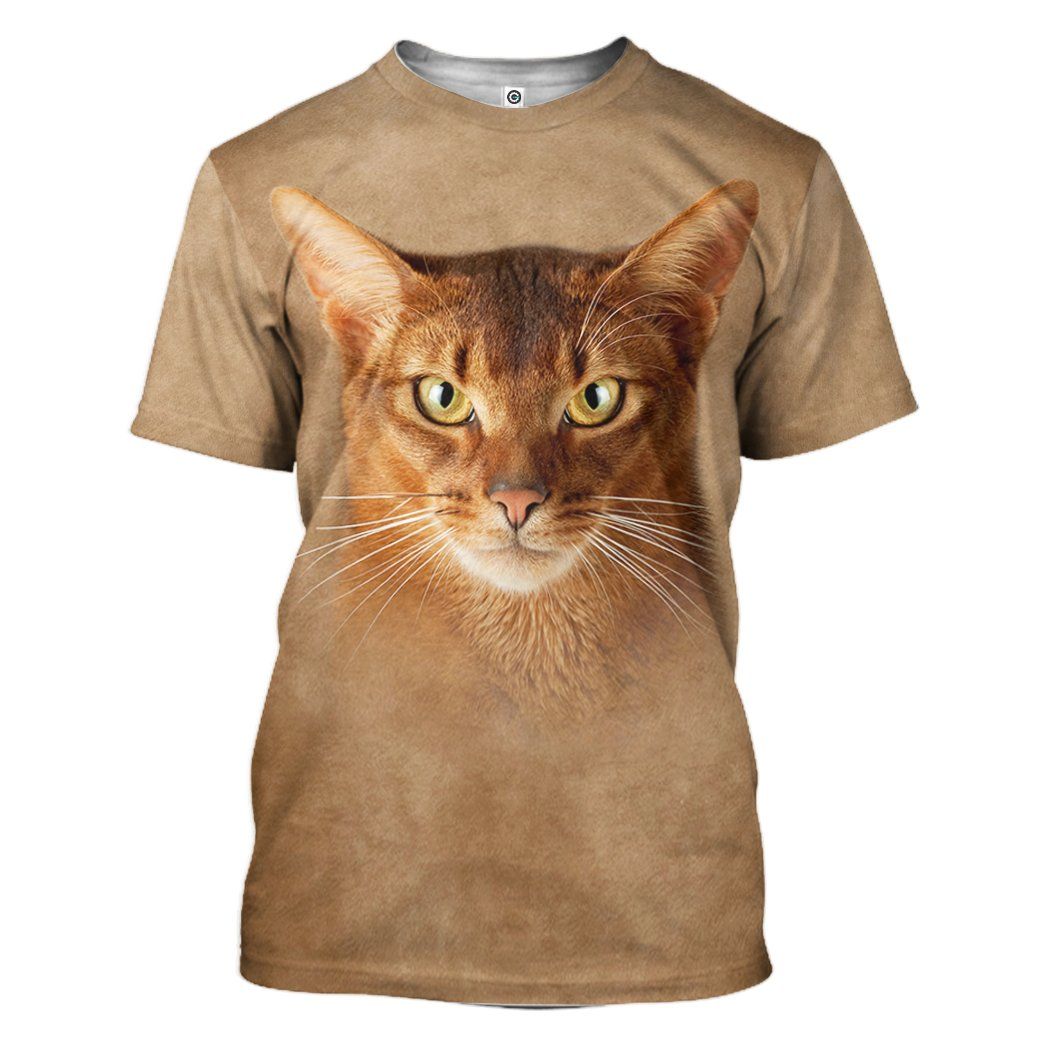 Klothek 3D Abyssinian Cat Tshirt Hoodie Apparel | Price in USA, Best Quality