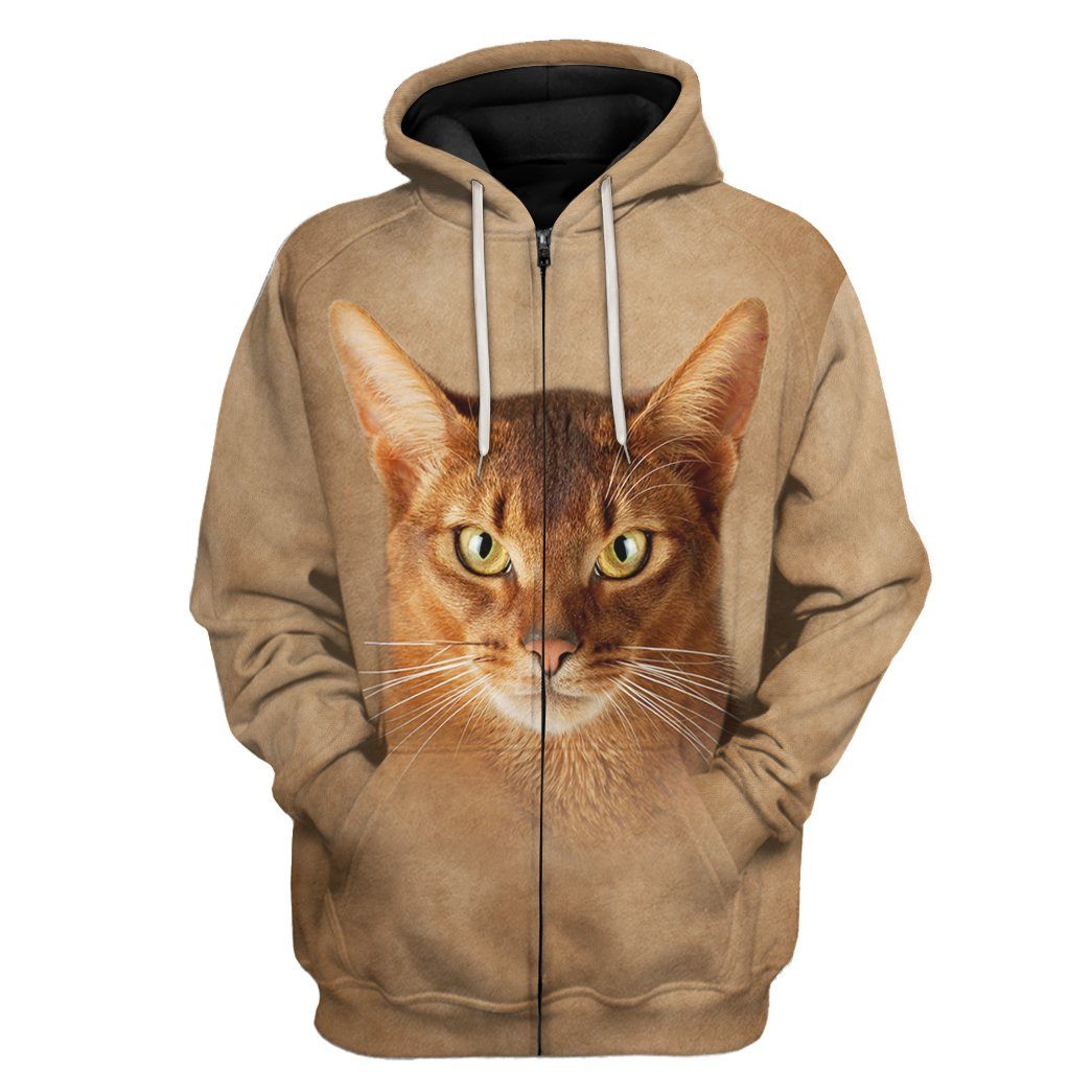 Klothek 3D Abyssinian Cat Tshirt Hoodie Apparel | Price in USA, Best Quality