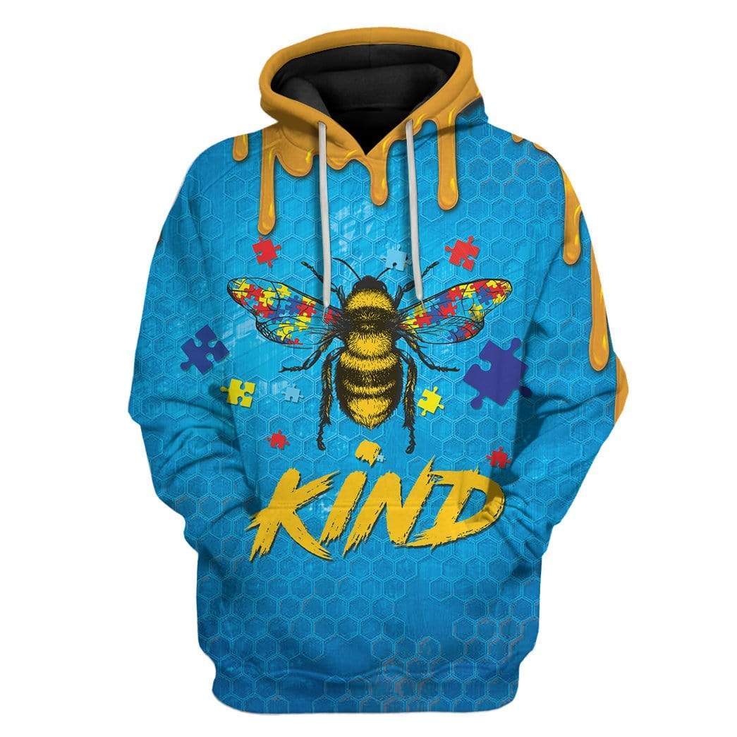 Klothek 3D Autism Awareness Bee Kind Custom T-Shirts Hoodies Appare | Price in USA, Best Quality