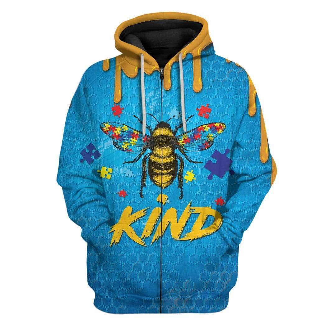 Klothek 3D Autism Awareness Bee Kind Custom T-Shirts Hoodies Appare | Price in USA, Best Quality