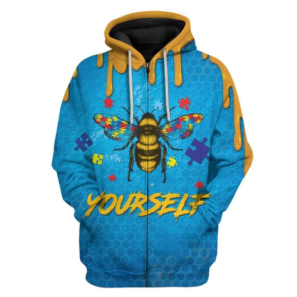 Klothek 3D Autism Awareness Bee Yourself Custom Hoodies Apparel | Price in USA, Best Quality