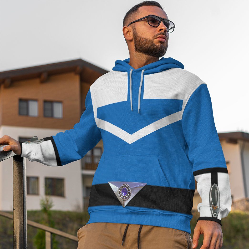 Klothek 3D Blue Power Rangers Time Force Tshirt Hoodie Apparel | Price in USA, Best Quality