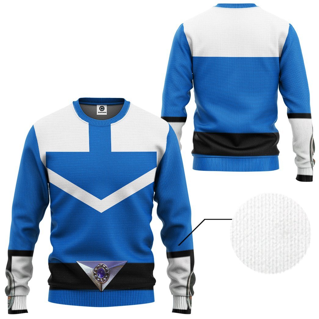 Klothek 3D Blue Power Rangers Time Force Tshirt Hoodie Apparel | Price in USA, Best Quality