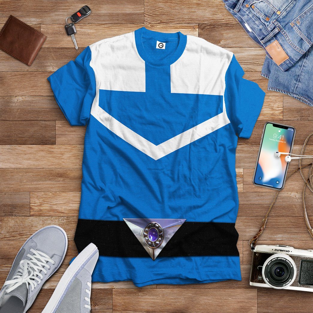 Klothek 3D Blue Power Rangers Time Force Tshirt Hoodie Apparel | Price in USA, Best Quality