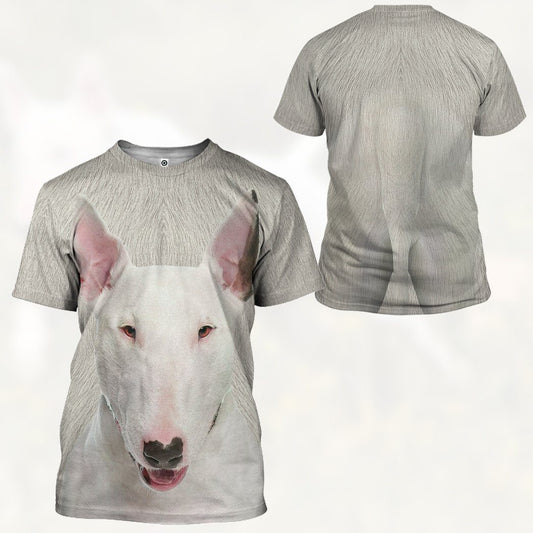 Klothek 3D Bull Terrier Dog Front And Back Tshirt Hoodie Apparel | Price in USA, Best Quality