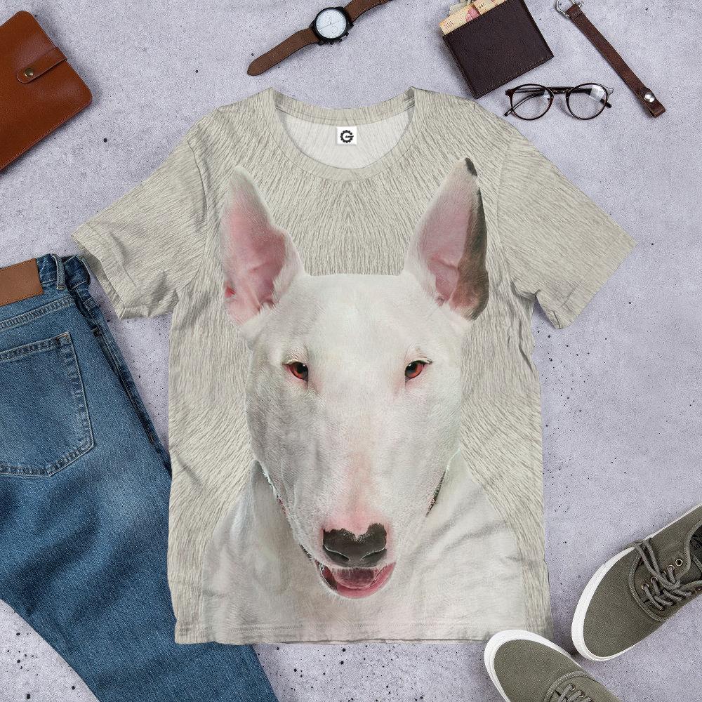 Klothek 3D Bull Terrier Dog Front And Back Tshirt Hoodie Apparel | Price in USA, Best Quality