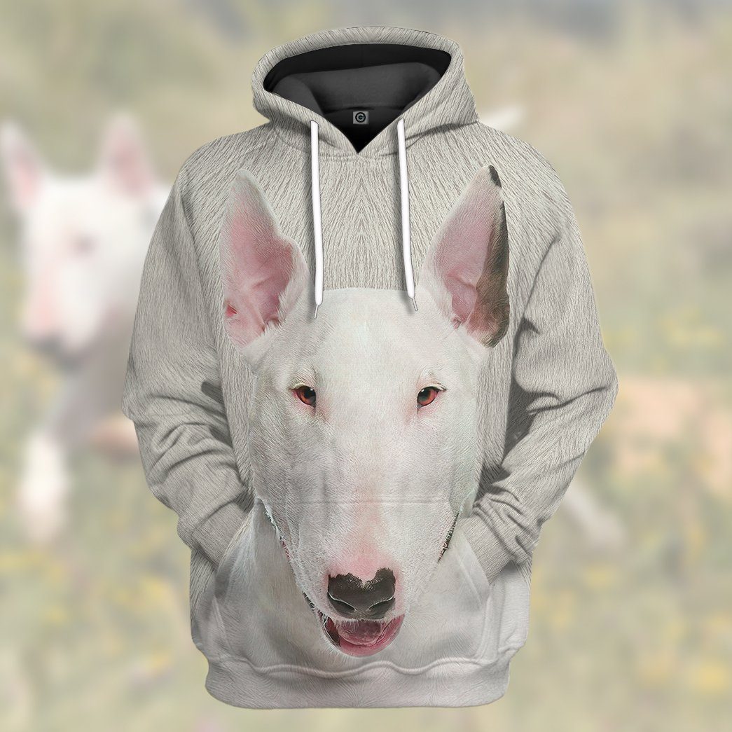 Klothek 3D Bull Terrier Dog Front And Back Tshirt Hoodie Apparel | Price in USA, Best Quality