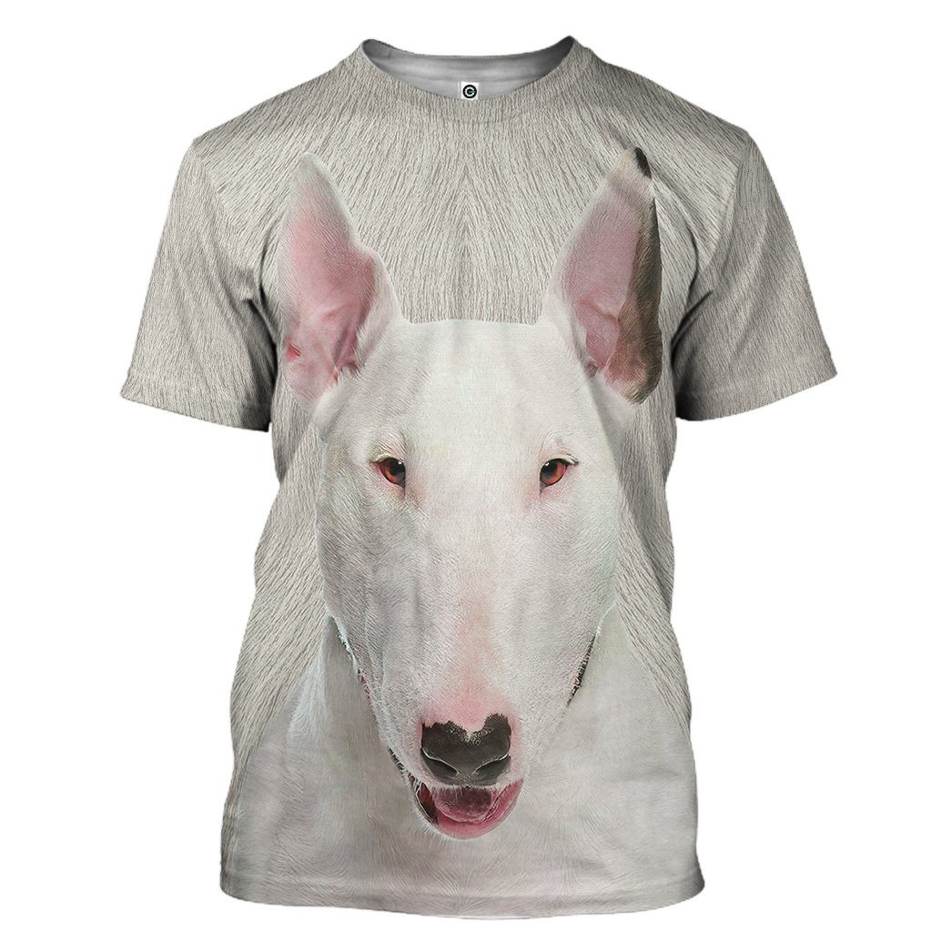 Klothek 3D Bull Terrier Dog Front And Back Tshirt Hoodie Apparel | Price in USA, Best Quality