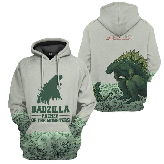 Gearhuman 3D Dadzilla And Zilla Jr Custom Hoodie Apparel | Price in USA, Best Quality