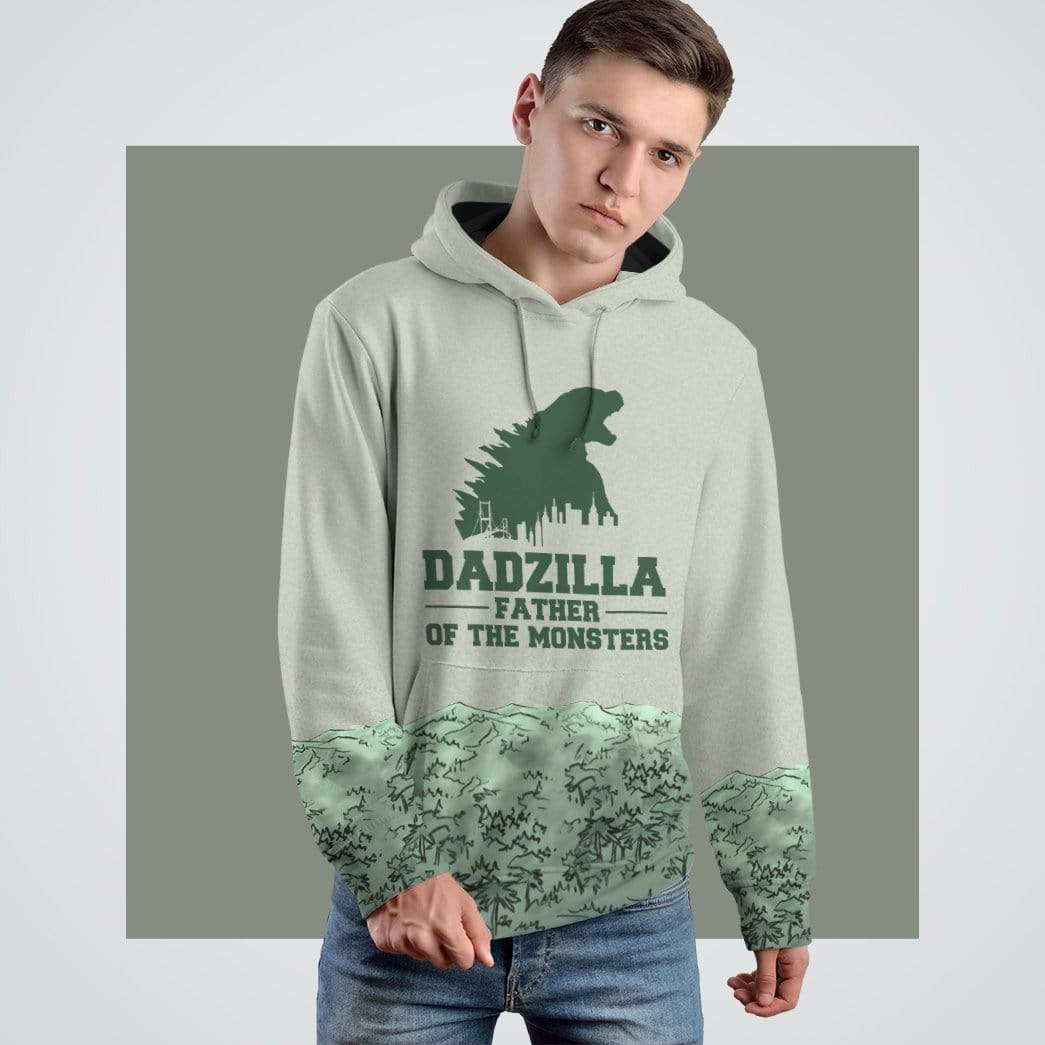 Gearhuman 3D Dadzilla And Zilla Jr Custom Hoodie Apparel | Price in USA, Best Quality