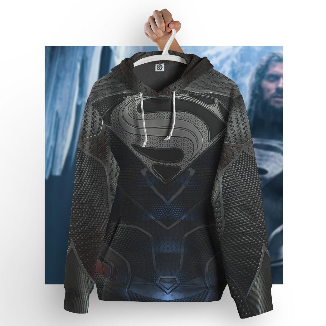 Klothek 3D DC Black Superman Custom Hoodie Apparel | Price in USA, Best Quality