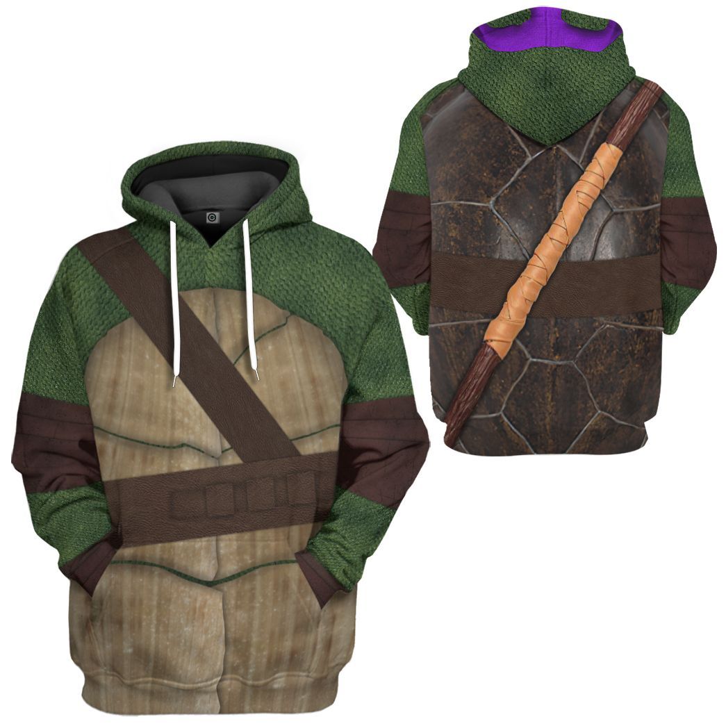 Klothek 3D Donatello TMNT Don Donnie Cosplay Custom Tshirt Hoodie A | Price in USA, Best Quality