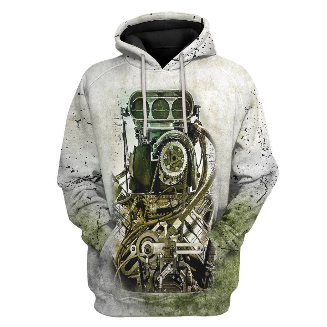 Klothek 3D Drag Racing Engine Custom Tshirt Hoodie Apparel | Price in USA, Best Quality