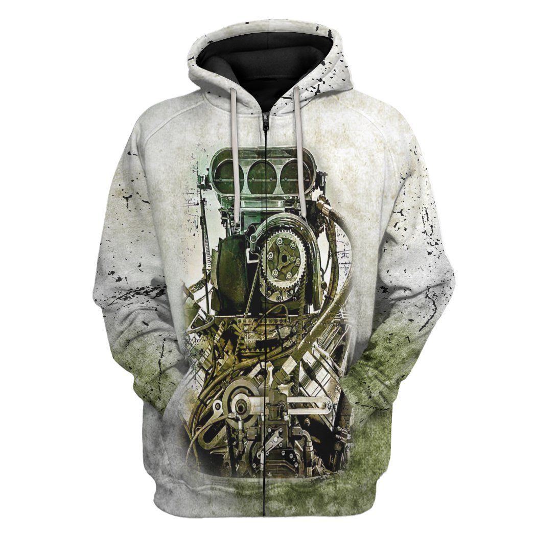 Klothek 3D Drag Racing Engine Custom Tshirt Hoodie Apparel | Price in USA, Best Quality