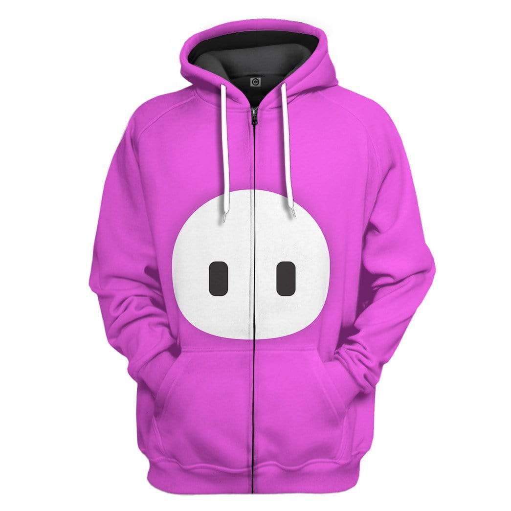 Klothek 3D Fall Guys Pink Custom Hoodie Apparel | Price in USA, Best Quality