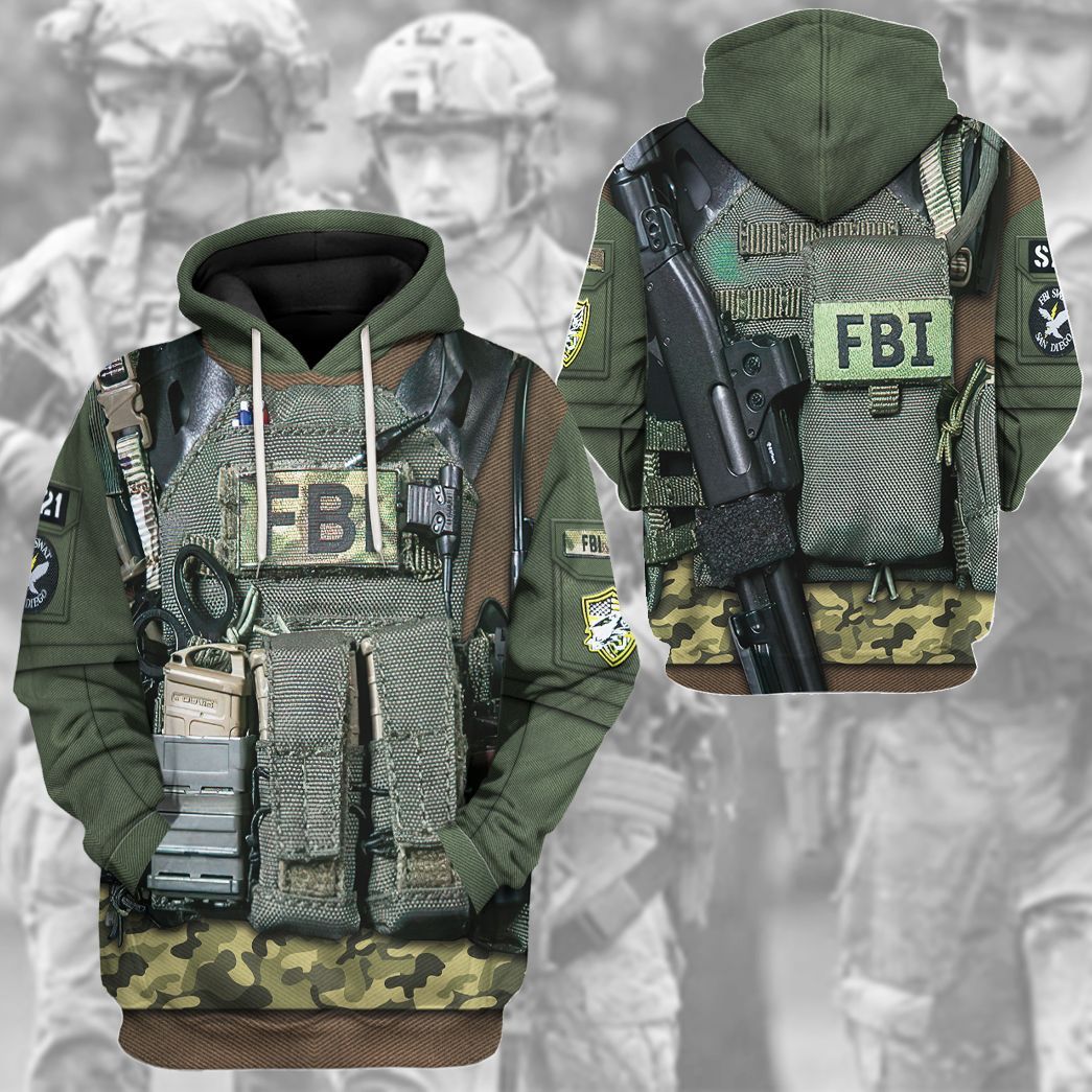 Klothek 3D FBI Uniform Custom Tshirt Hoodie Appreal | Price in USA, Best Quality