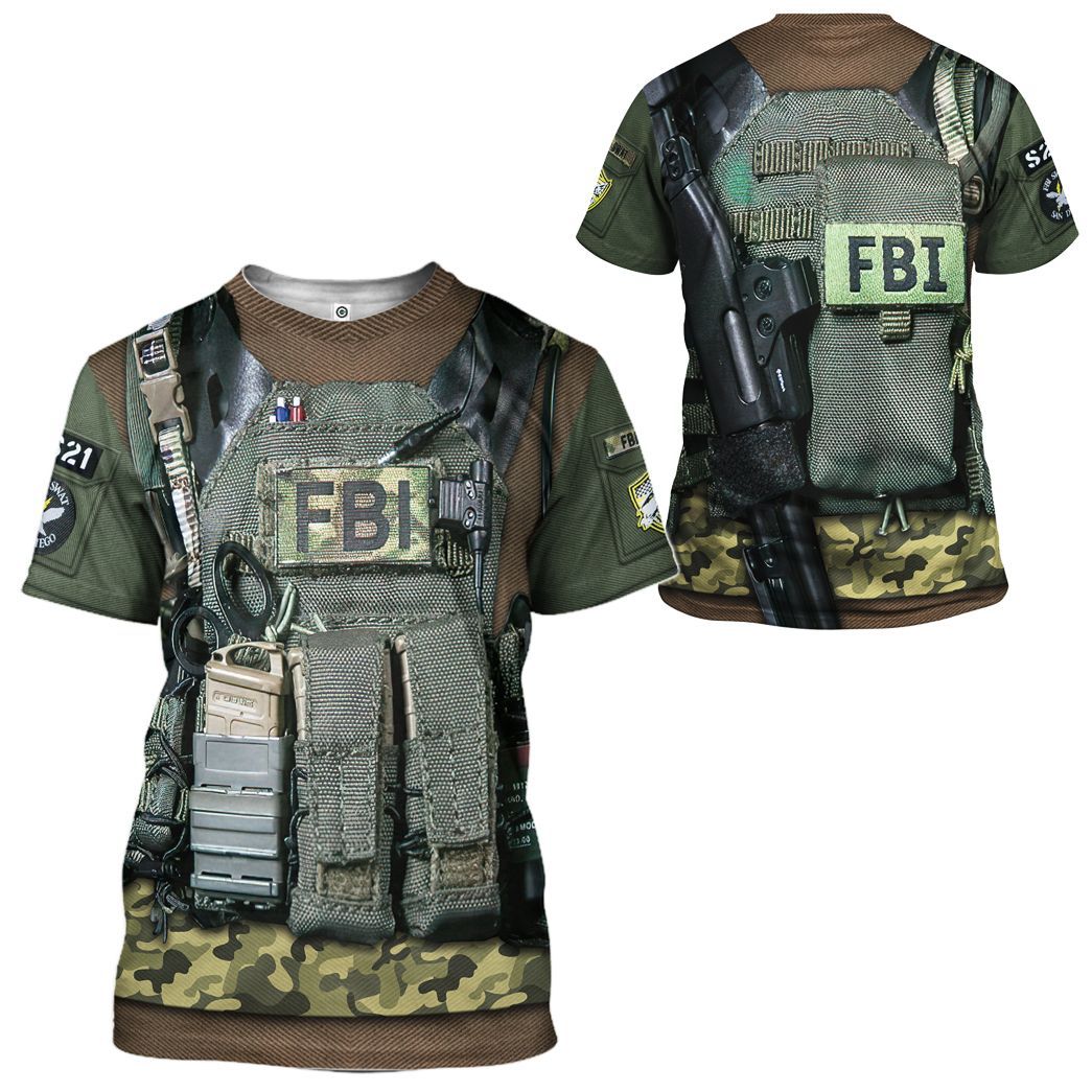 Klothek 3D FBI Uniform Custom Tshirt Hoodie Appreal | Price in USA, Best Quality