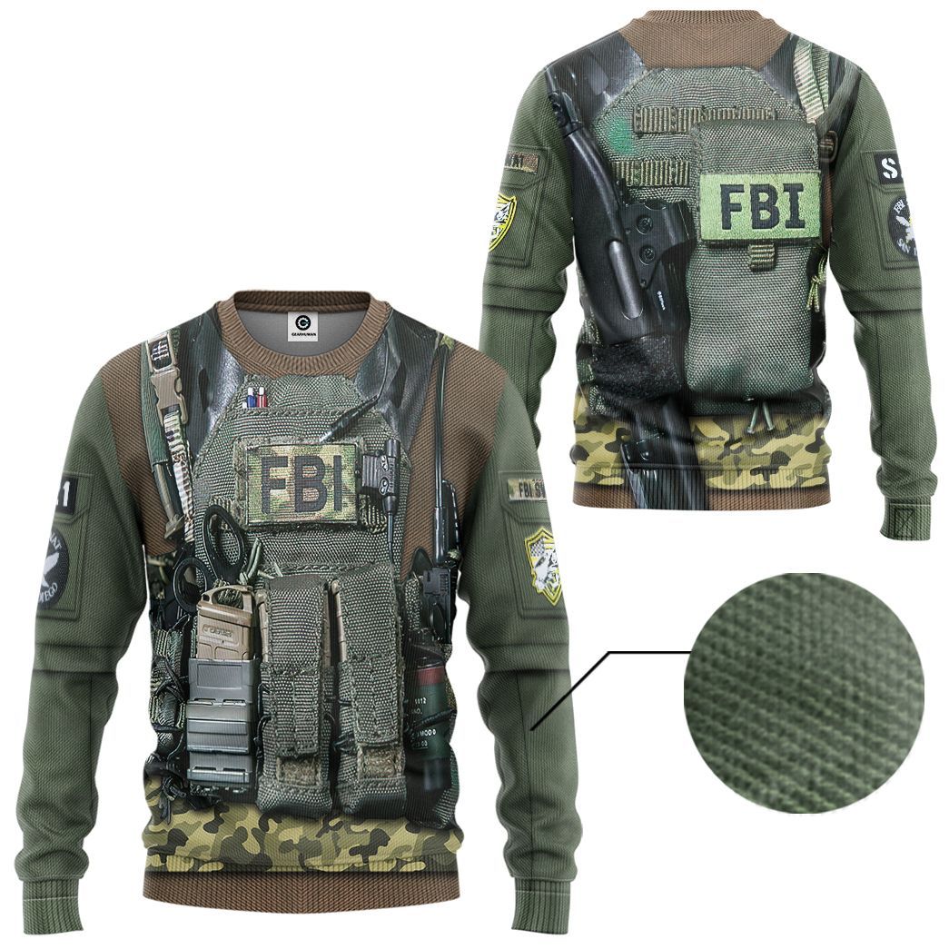 Klothek 3D FBI Uniform Custom Tshirt Hoodie Appreal | Price in USA, Best Quality