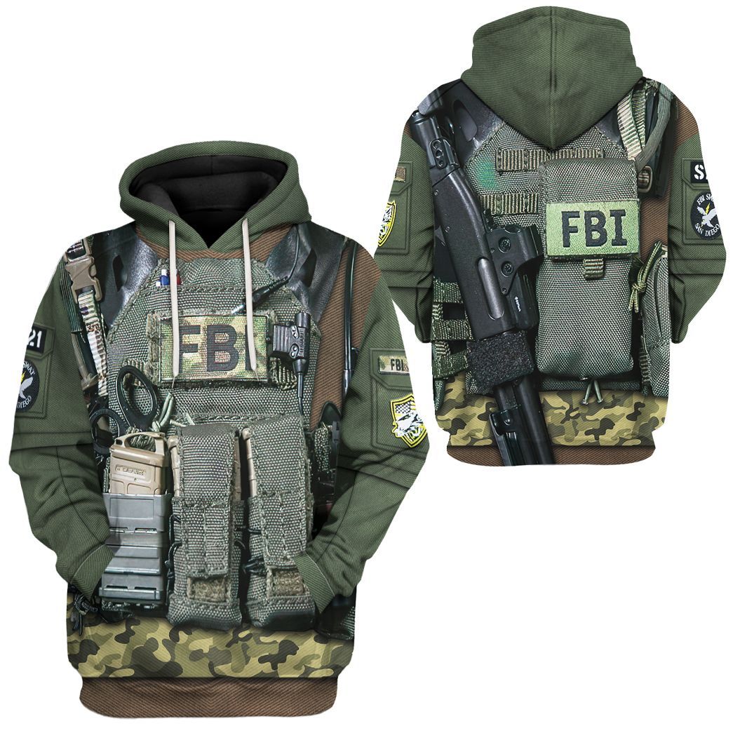 Klothek 3D FBI Uniform Custom Tshirt Hoodie Appreal | Price in USA, Best Quality