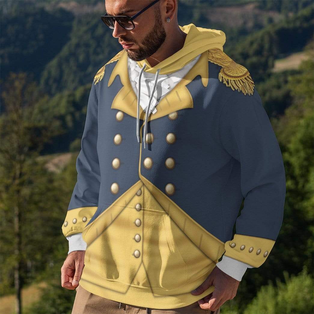 Klothek 3D General George Washington Custom Hoodie Apparel | Price in USA, Best Quality