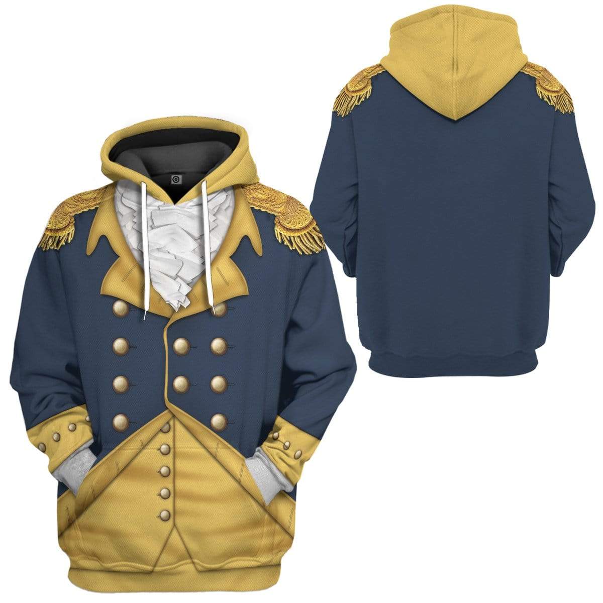 Klothek 3D General George Washington Custom Hoodie Apparel | Price in USA, Best Quality