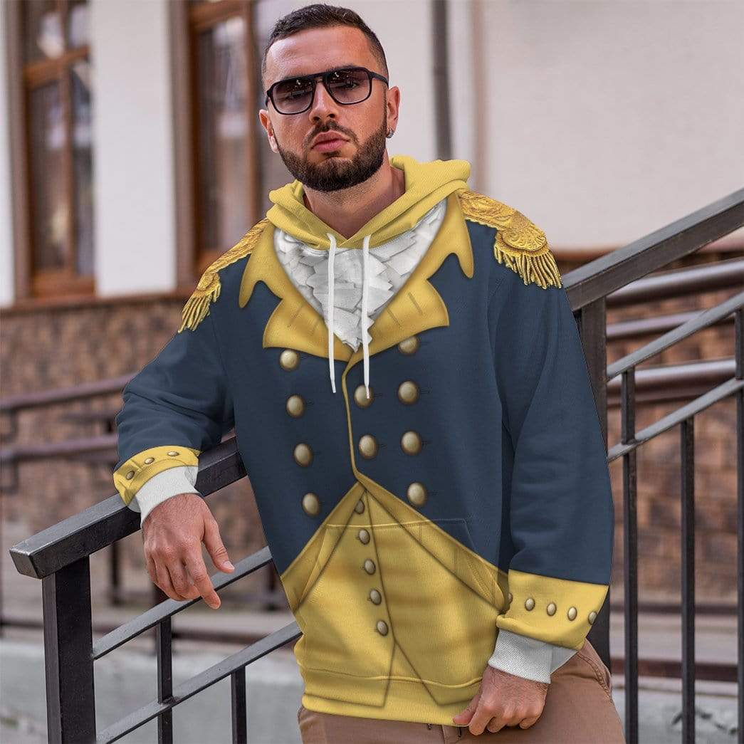 Klothek 3D General George Washington Custom Hoodie Apparel | Price in USA, Best Quality